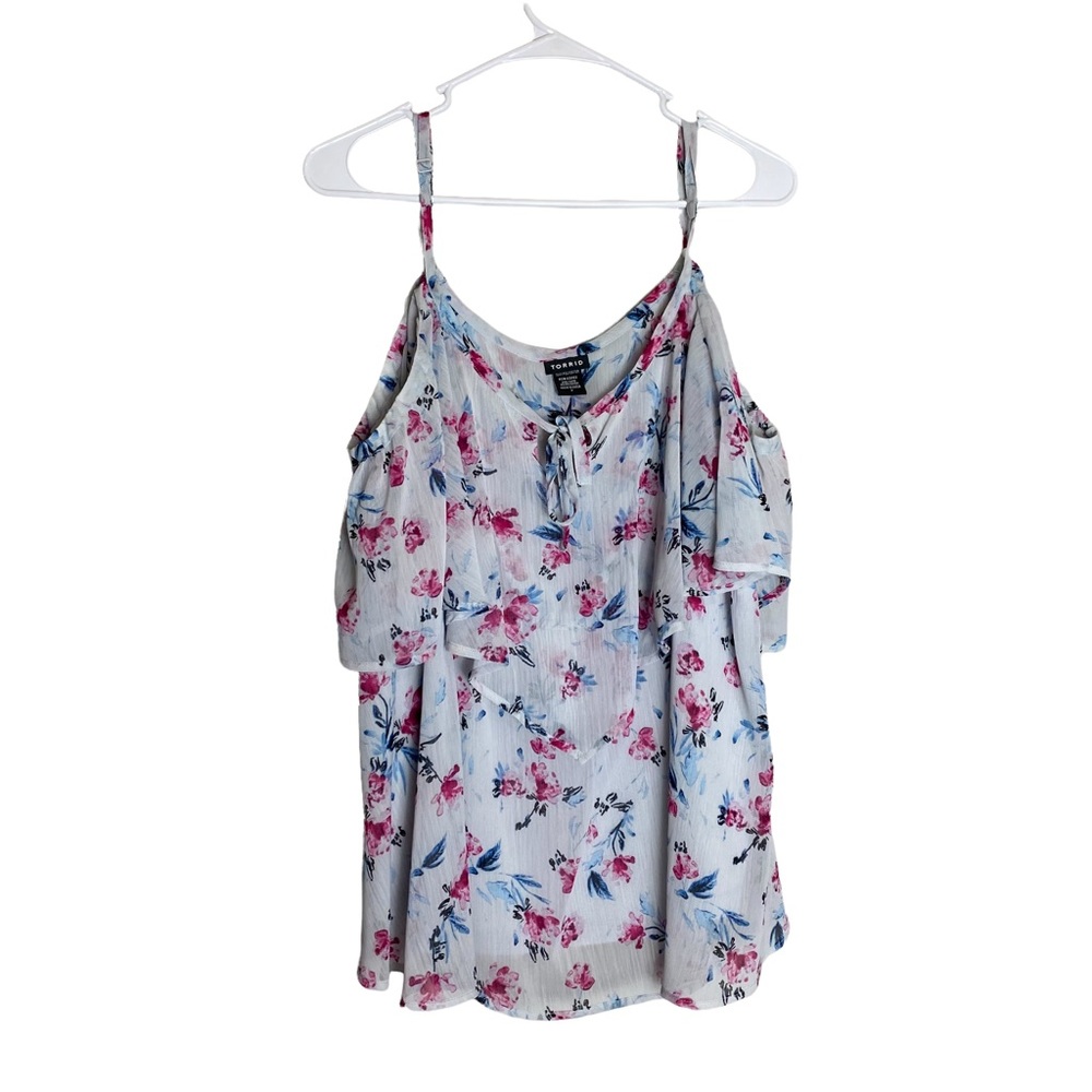 Torrid Cold Shoulder Floral Blouse